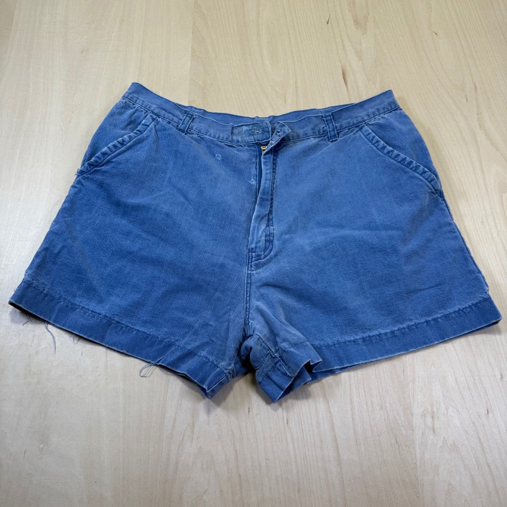Vtg 90s Patagonia Canvas Denim Original Stand Up Hiking Shorts Mens 38 Blue READ